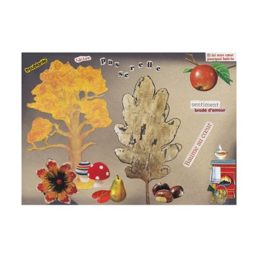 carte poème et collage