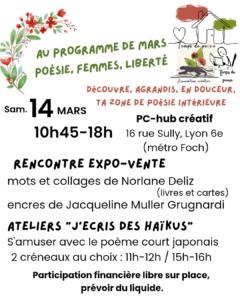 affiche 14 mars 2026 Norlane Deliz au Hub créatif Lyon